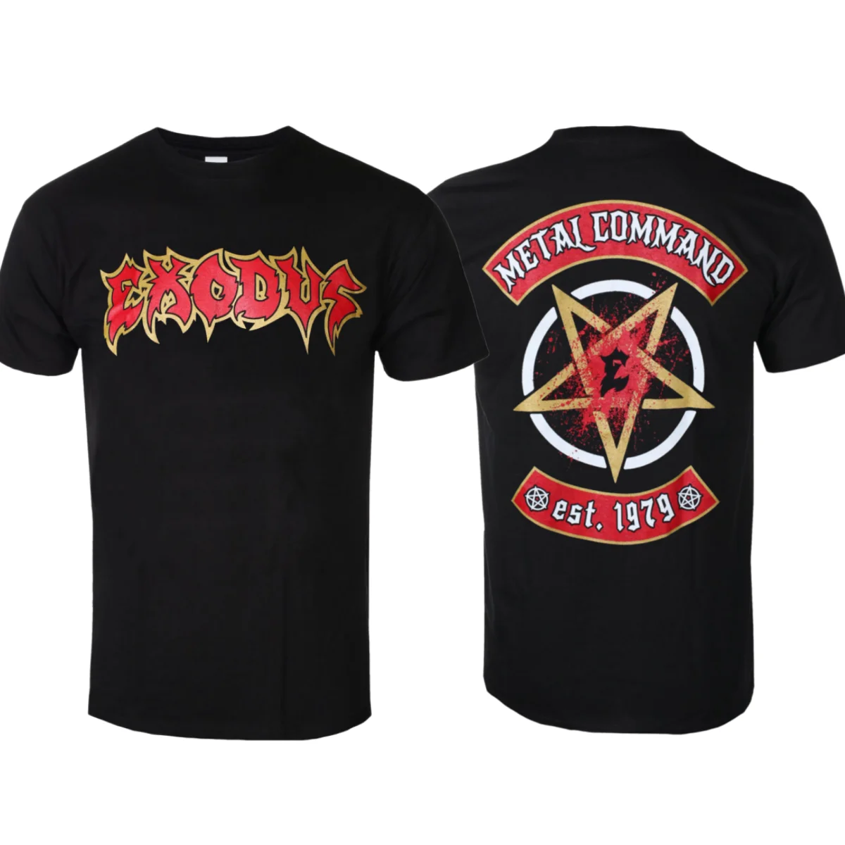 Camiseta com estampa Exodus Metal Command Pattern 100% algodão unissex verão nova camiseta clássica retrô da banda