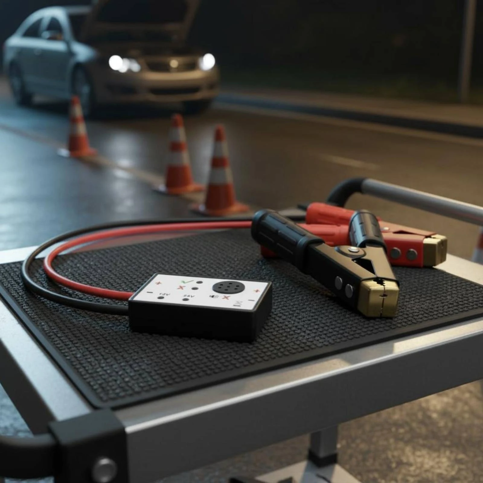 Car Battery Surge Absorber Alligator Clips Metal-Joining Battery Protector Auto Part Insulated Cables Indicator Module view 5