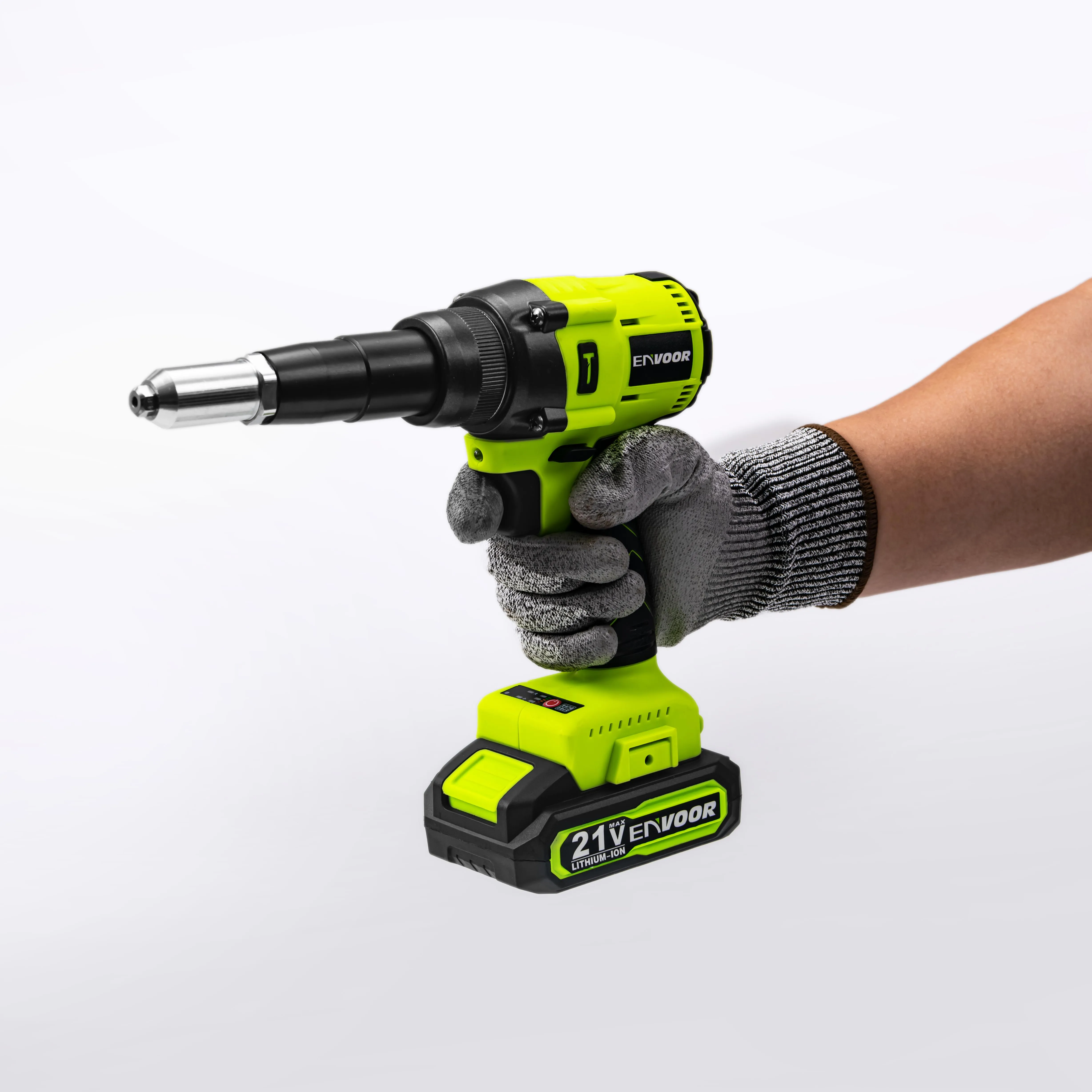 Brushless Electric Rivet Gun Cordless Rivet Nut Gun Drill Power Tools 4 Speeds Adjustable Brushless Motor