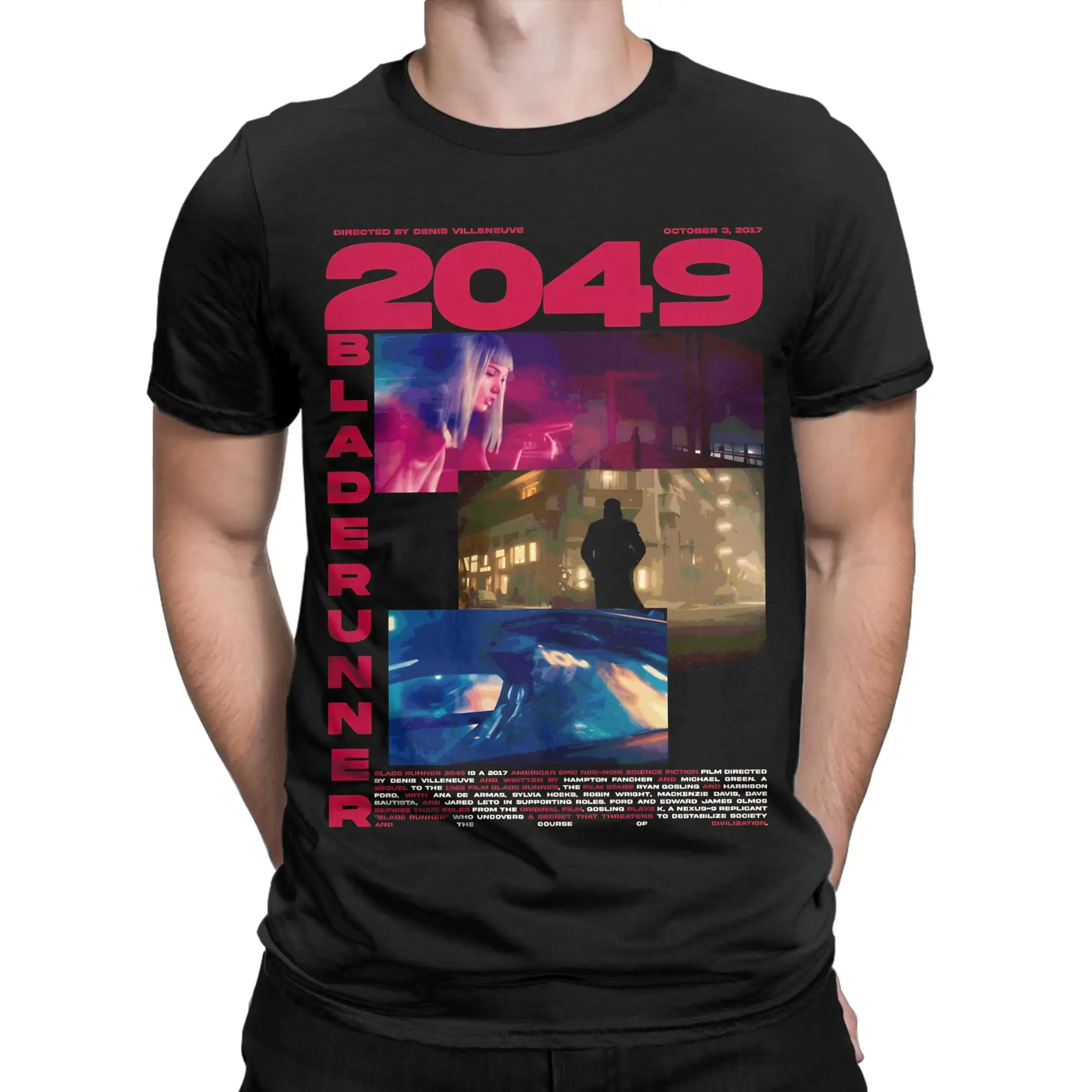 Blades Runners 2049 T Shirt Summer  100 Cotton T-Shirts For Men Hippie Casual Tee Shirt Short-Sleeve Y2K Basic Clothes