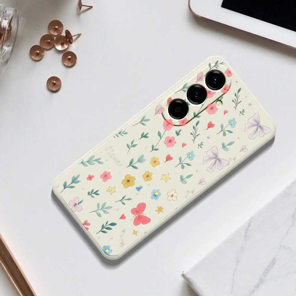Funda de teléfono Floral fresca y elegante para Samsung Galaxy A56 A32 A23 A22 5G A32 A23 4G A55 A54 A53 A52 A51 A35 A34 A31 funda suave