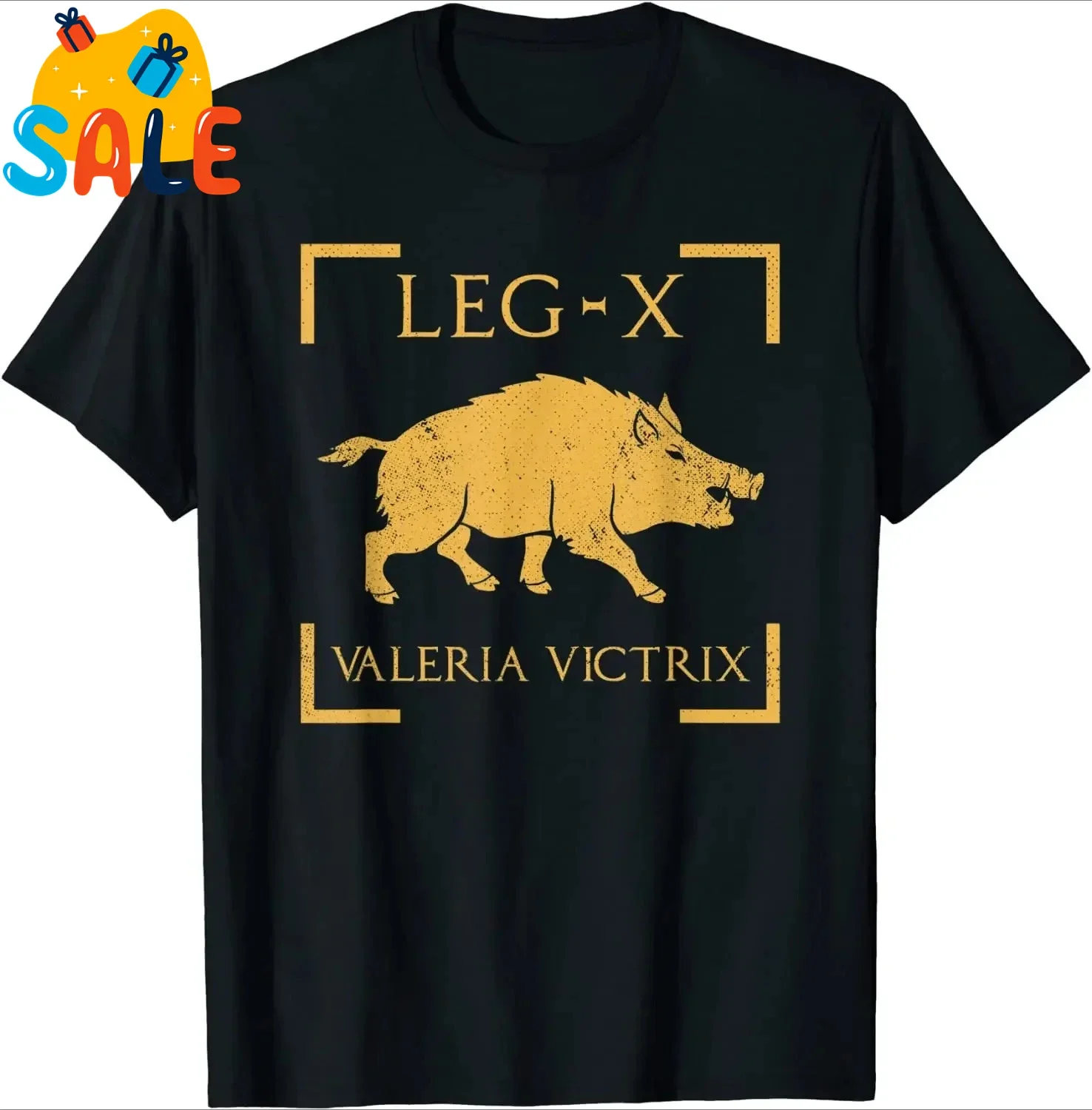 Camiseta Legio XX Valeria Victrix con emblema de jabalí de la Legión Romana. Camisetas casuales de manga corta 100% algodón talla superior suelta S-3XL