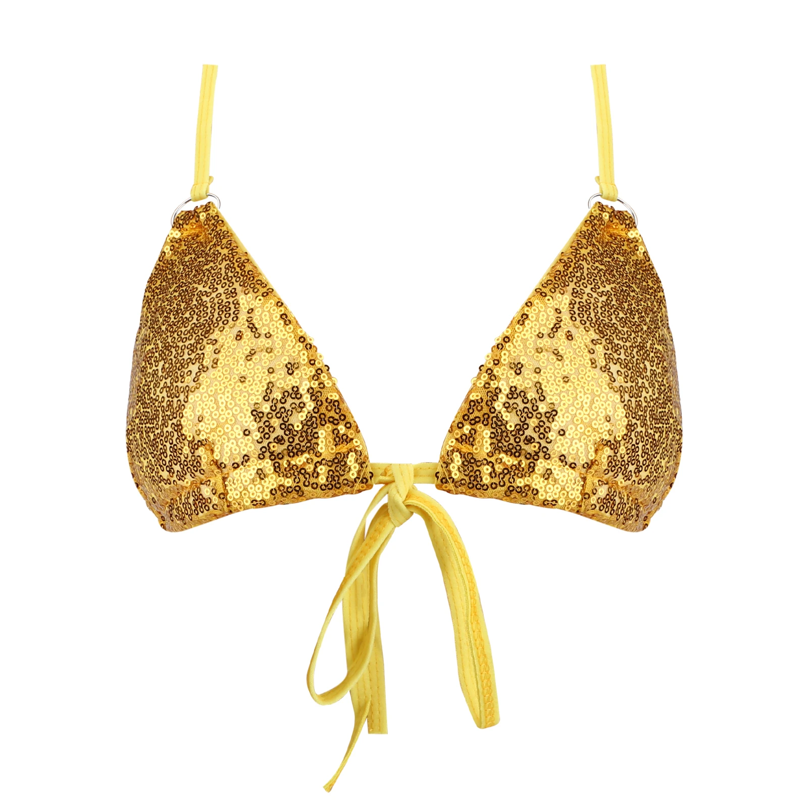 Costumi da bagno costume da bagno per donna costume da bagno Bikini con paillettes glitterate costume da bagno Bikini a triangolo