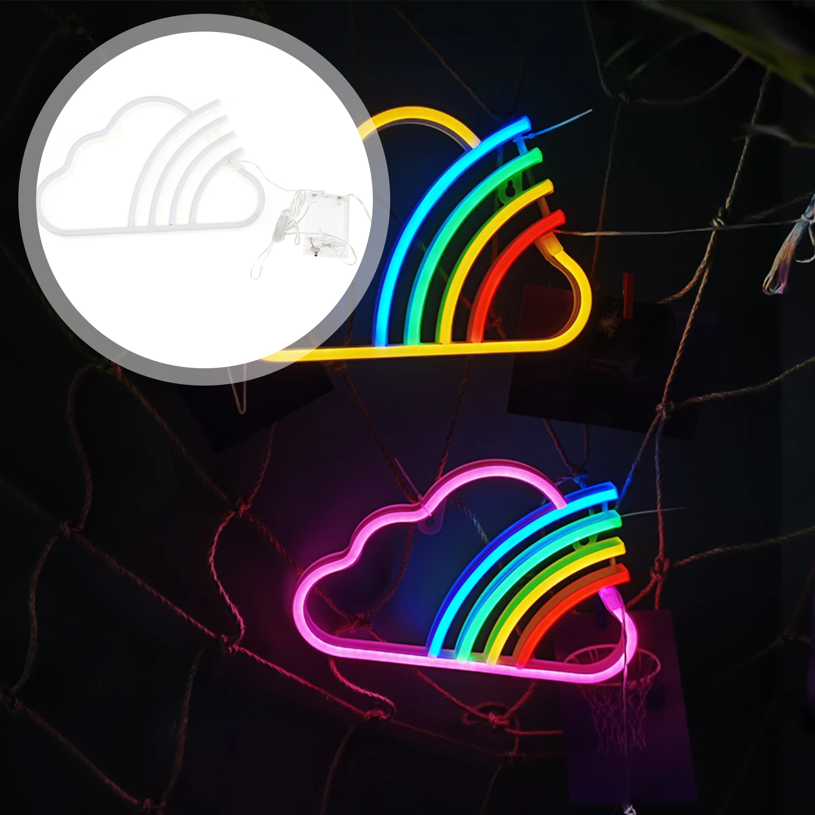 Stijlvol LED Neon Light Cloud Rainbow Design voor Room Bar Mall Decor Neon Sign voor Holiday Party Decoration LED Cloud