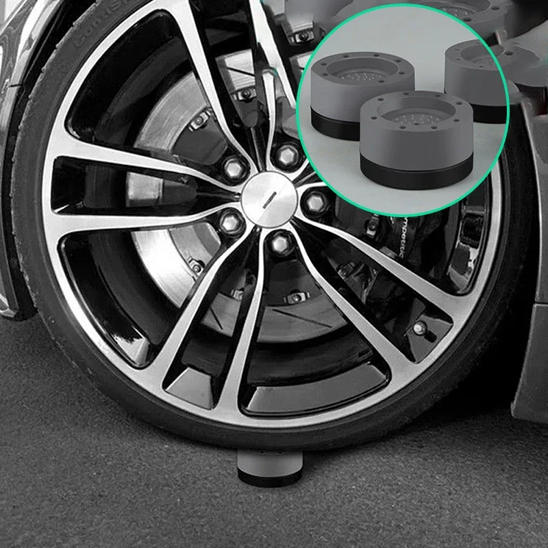 2/4Pcs Washing Machine Floor Mat, Shock Absorbing Pad, Anti-slip Anti-vibration Mat, Heightened Moisture-proof Base