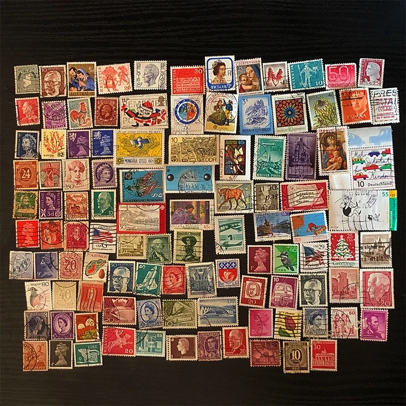 طوابع بريد مختلفة من العالم ، مجموعة مختلطة ، تستخدم مع علامة البريد ، مجموعة جيدة #4