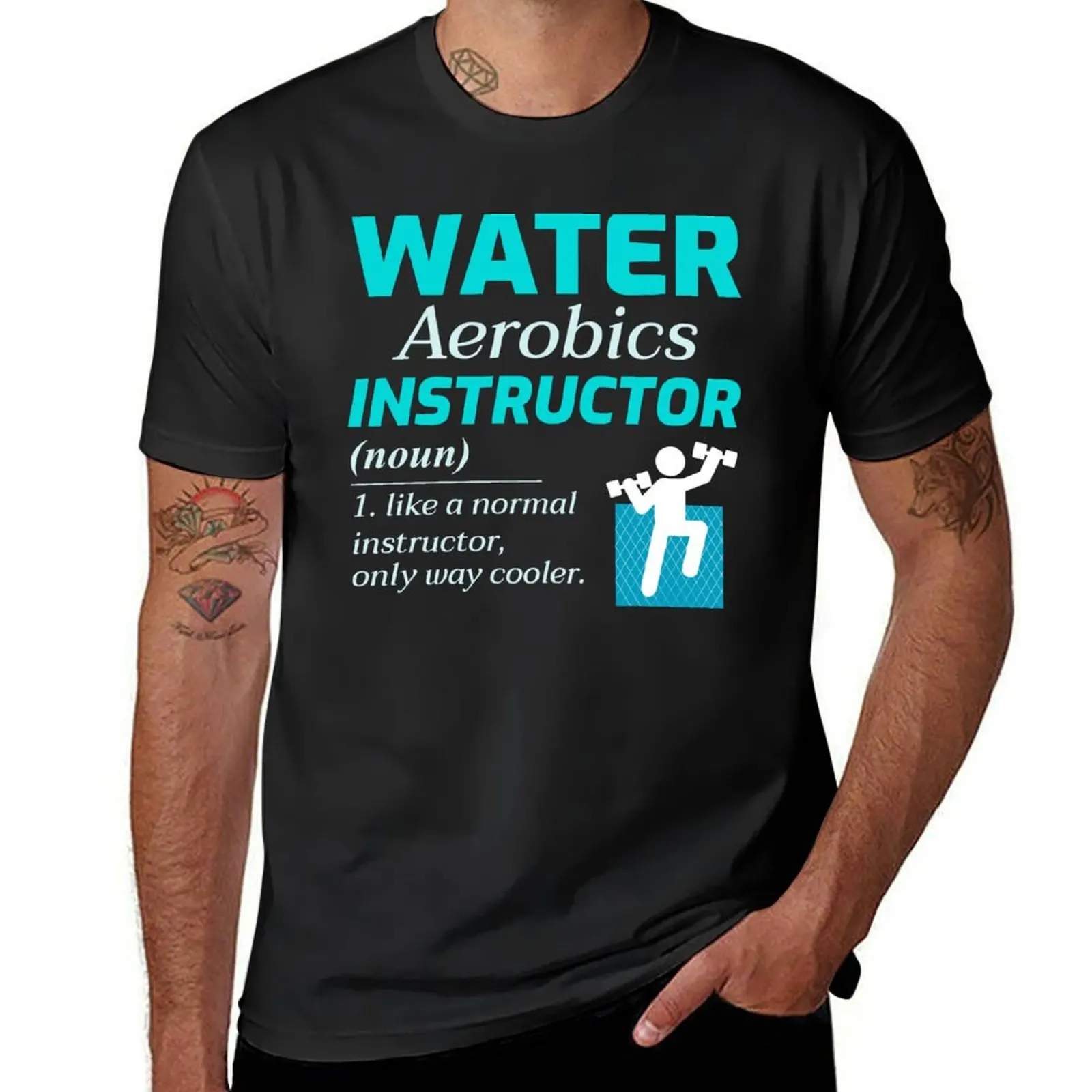 Water Aerobics Instructor Aquatic fitness Trainer T-shirt tops Aesthetic clothing mens graphic t-shirts funny