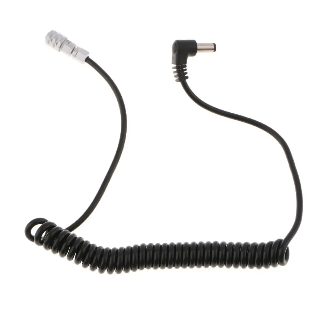 DC Coupler Power Cable Spring Cord High Durability Adapter Wire Camera Supply for BMPCC 4K Photography