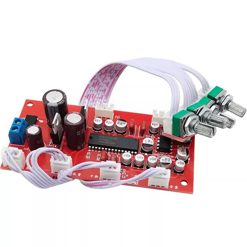 HIFI high fidelity binaural front-stage tuning board DIY audio power amplifier modified single power supply 12V tone module