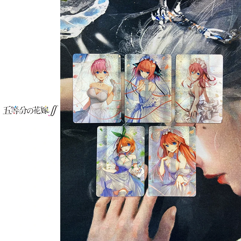 DIY ACG The Quintessential Quintuplets Nakano Ichika Nakano Miku Bronzing collection flash card Christmas birthday gift toys