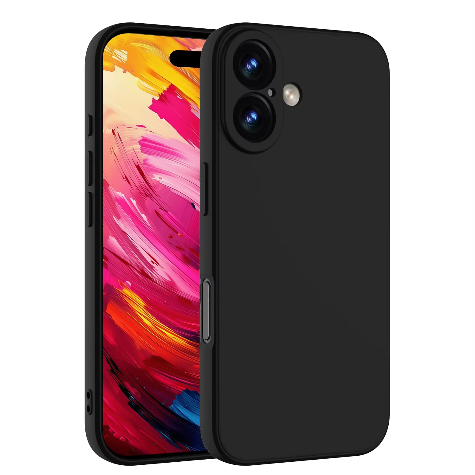 Flüssige Silikon-Handyhülle für iPhone 16, 15, 14, 13, 12, 11, Pro Max 12, Mini iPhone 16 Plus, weiche, stoßfeste Schutzhülle