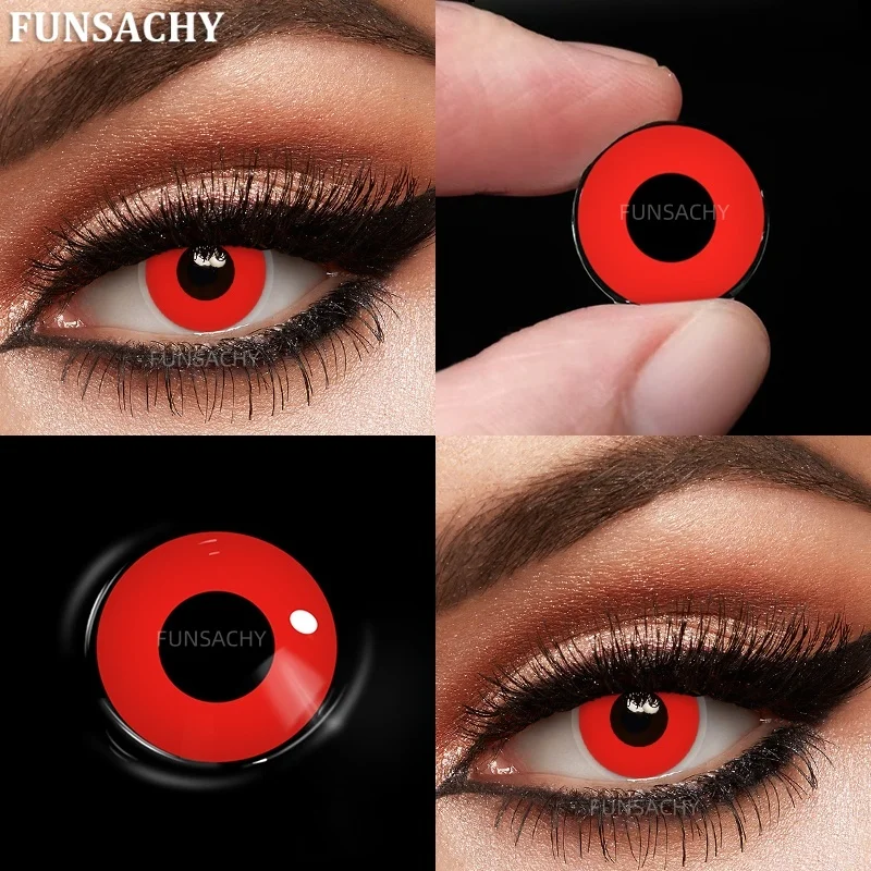 FUNSACHY Cosplay Draak Contactlenzen voor Ogen Anime Rollenspel Lens Halloween Cosplay Zwarte Contacten Jaarlijks Cosmetica Leerlingen