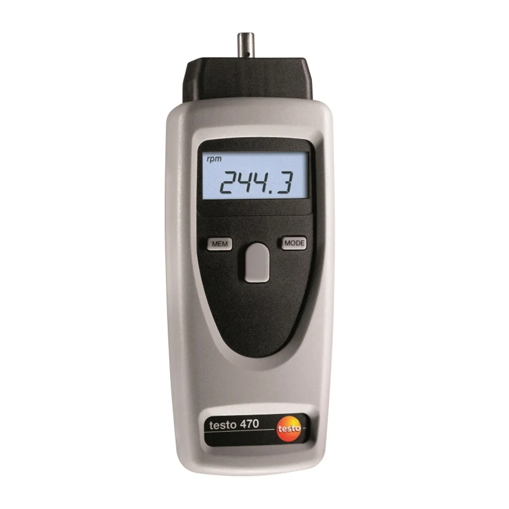 Testo 470 Digital Tachometer RPM Tester Rotating Speed Tester Optical 1 to 99999 rpm 0563 0470