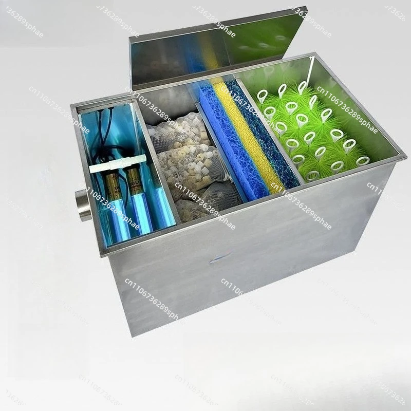 Koi fish pond circulation purification system automatic sewage stainless steel external large filtration equipment