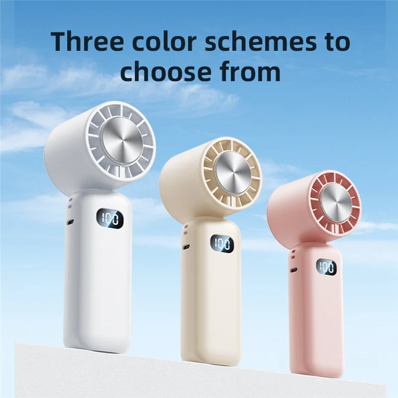 A97g compressa de gelo mini ventilador de refrigeração ventilador portátil mini dobrável display digital mudo ventilador de mesa compressa de gelo pescoço ventilador