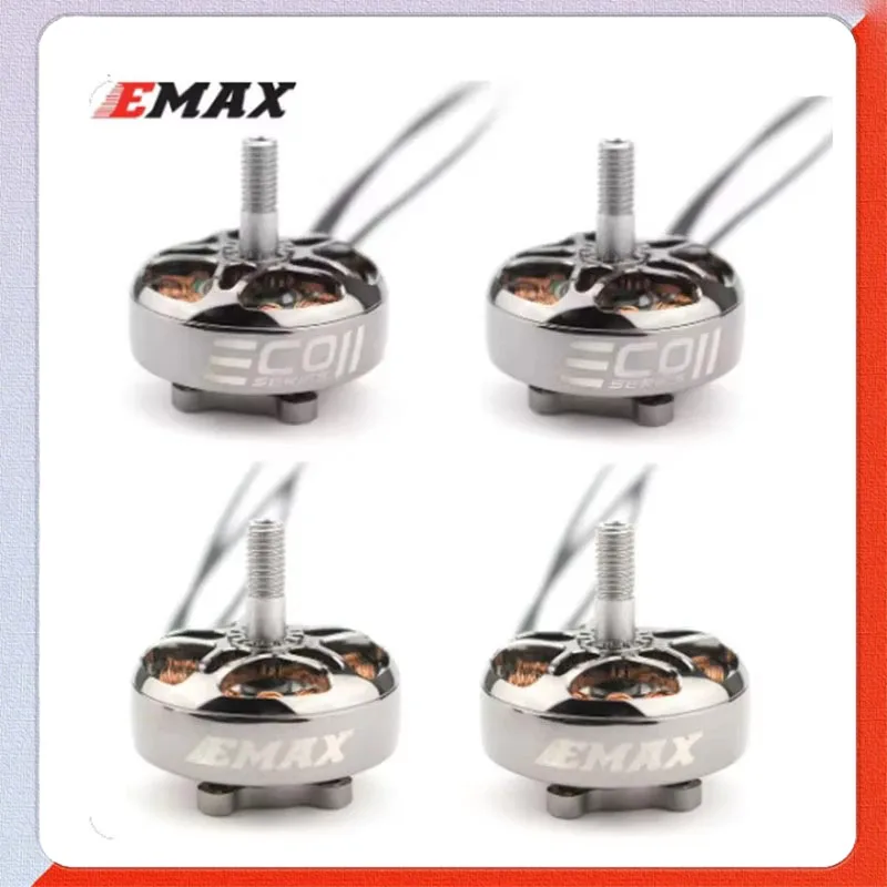 

4pcs Rc Plane Emax Ecoii-Brushless Motor For Fpv Racing Rc Drone, Diy Parts, Eco Ii 2807, 6s 1300kv 5s 1500kv 4s 1700kv