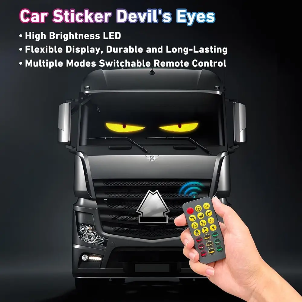 Doppie luci flessibili per parabrezza per auto a LED RGB da 23,4 x 4,73 con controllo intelligente dell'app per testo e modelli personalizzati