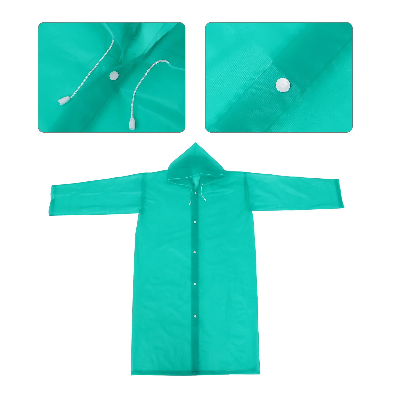 

1pc Transparent Thickened Waterproof Rain Coat Portable Adult Poncho For Outdoor Camping Emergency Travel Accessory Lightweight