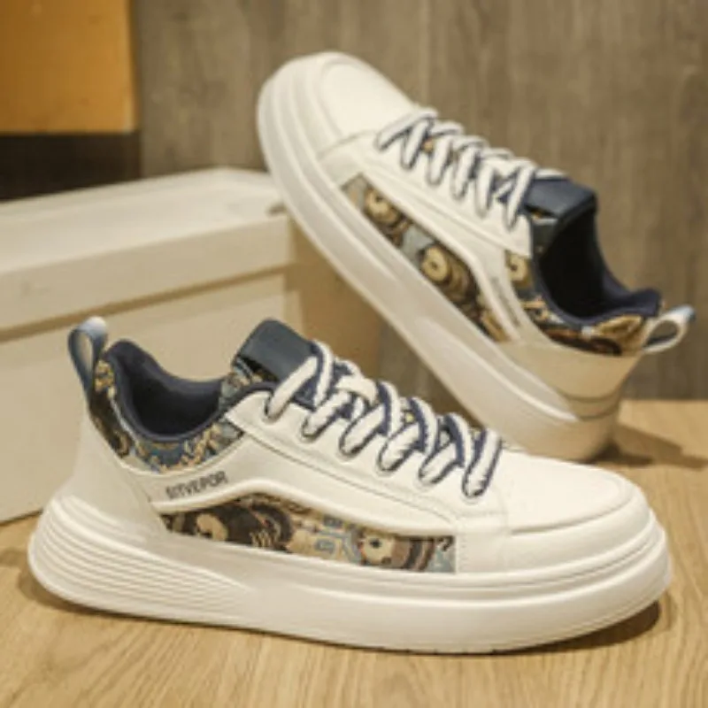 

New Men's Casual Sports Shoes Comfortable Breathable Trendy and Versatile Sneakers Flat-soled Outdoor Sports Little White Shoes