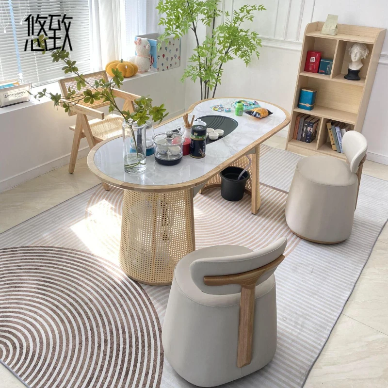 

Youzhi new Chinese tea table balcony tea table designer custom literary style tea table