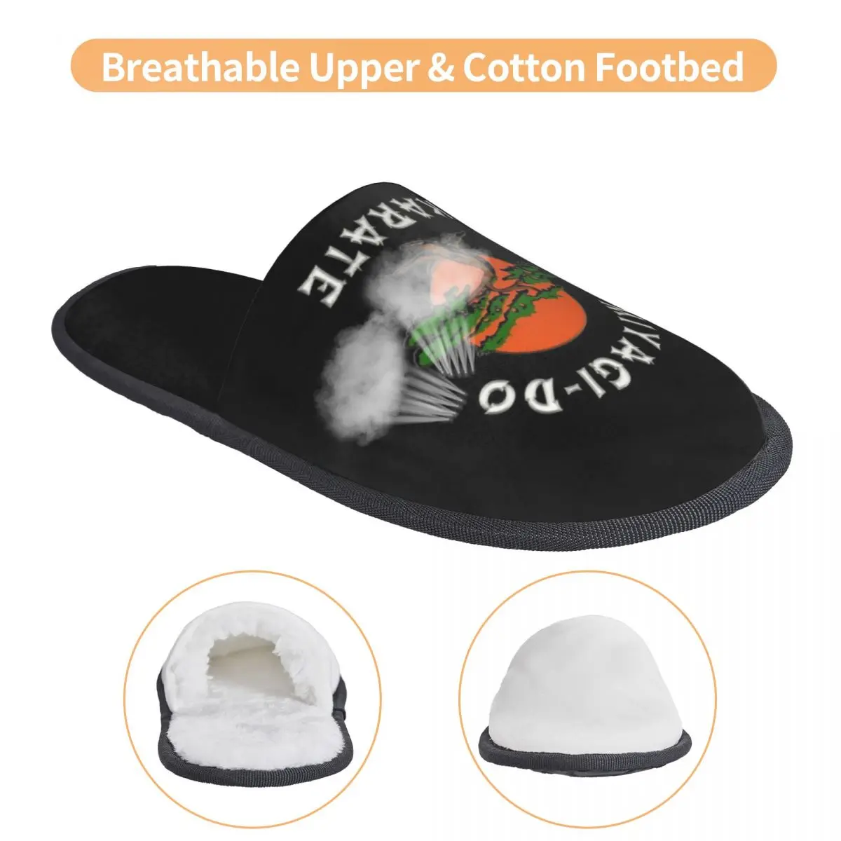 Custom Miyagi Dojo Karate Kid House Slippers Soft Warm Cobra Kai Anime Manga Memory Foam Fluffy Slipper Indoor Outdoor Shoes view 3