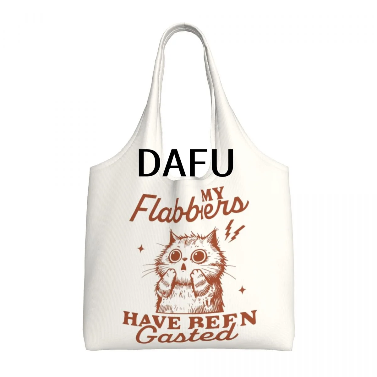 

My Flabbers Have Been Gasted Large Capacity Canvas Tote Bag Single Shoulder Work Commute Bag For Women Eco-Friendly Shopping Bag