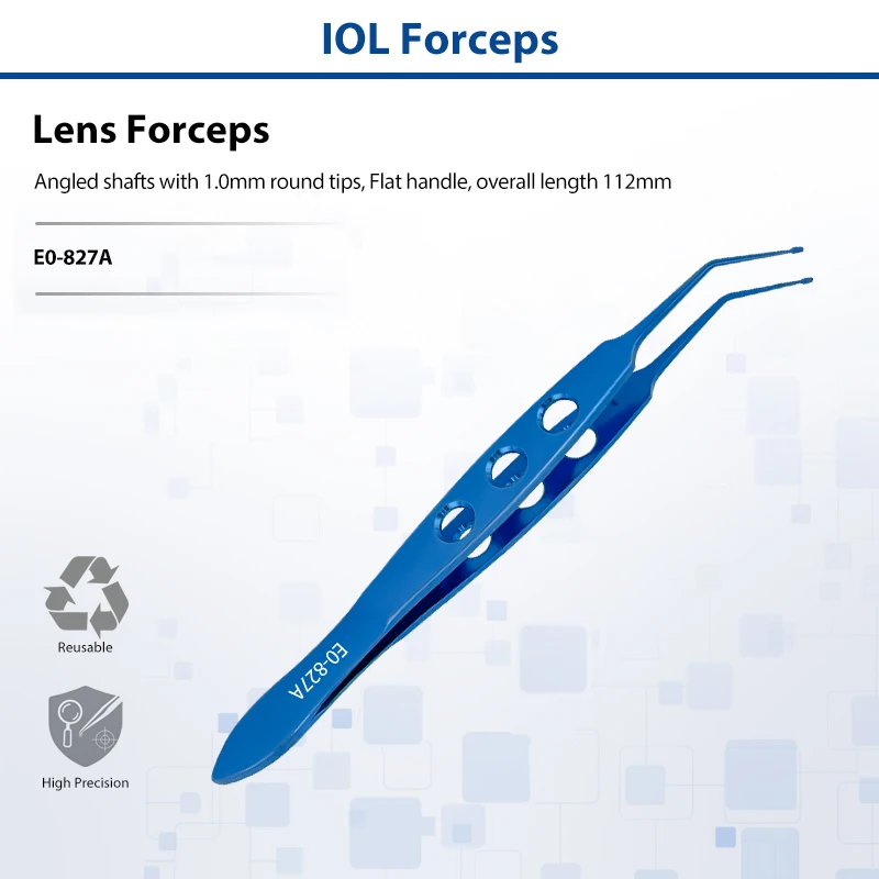 Lens Forceps Titanium Alloy Intraocular Lens Holding Forceps Ophthalmic Tweezers For Eye Cataract Microsurgery Tools