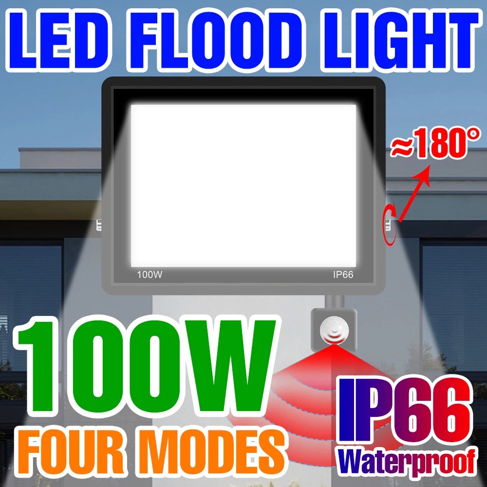 

PIR Motion Sensor LED Flood Light Outdoor Waterproof Spotlight Garden Floodlights LED Projector Street Lamp For Exterior Decor