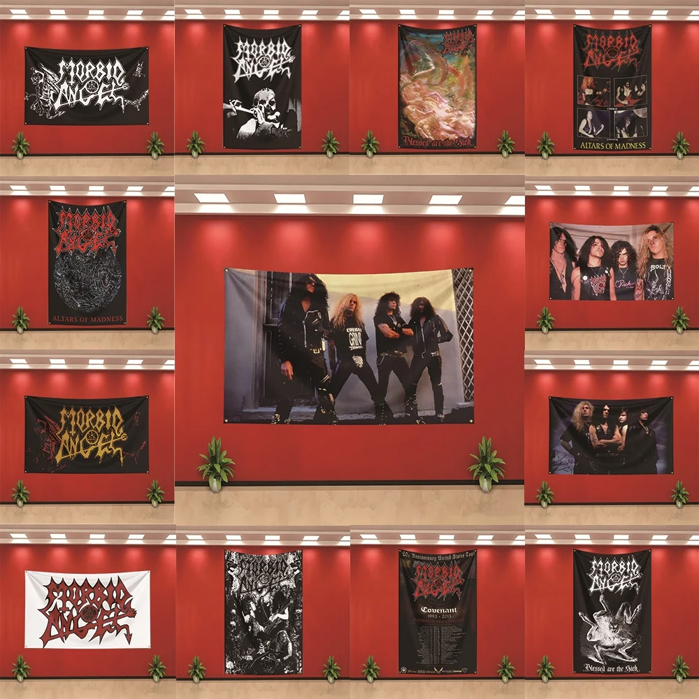Music Morbid Angel Inspired Flag Banner for Bedroom Living Room Dorm Garage Wall Decor Tapestry Custom Advertising Flaga Gift