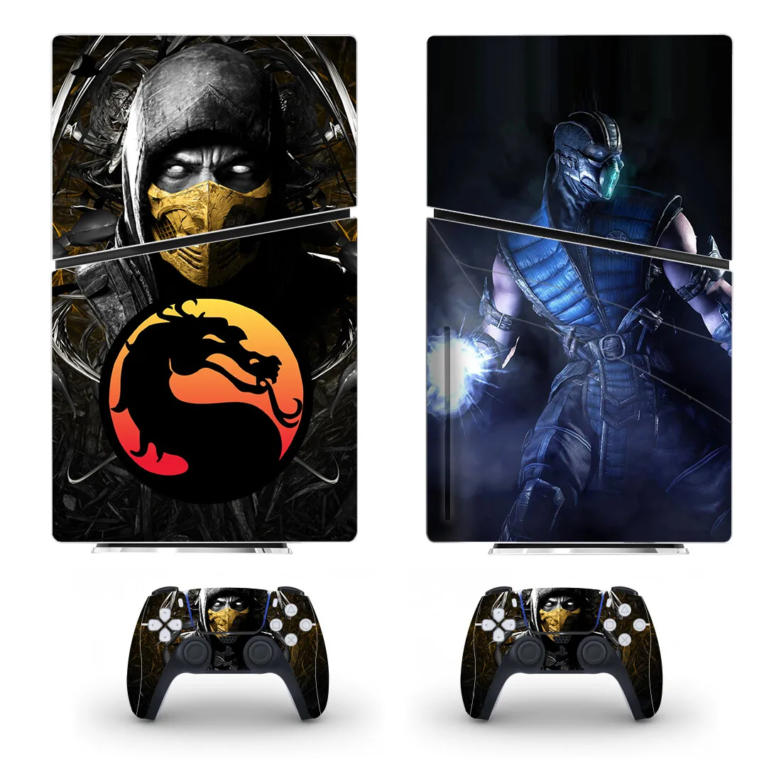 Mortal Kombat PS5 Slim Disc Skin Sticker Decal Cover for Console and 2 Controllers New PS5 Slim Disk Skin Vinyl