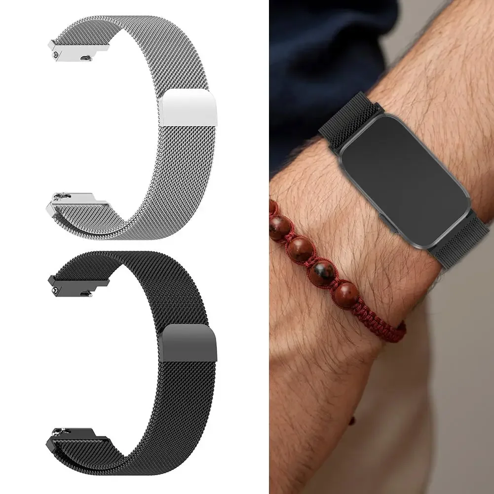 Für Garmin CIRQA Smart Band 14mm Metall-Milanese-Schlaufenarmband Sportliches Atmungsaktives Magnetarmband Garmin Lily 2 Ersatzarmband