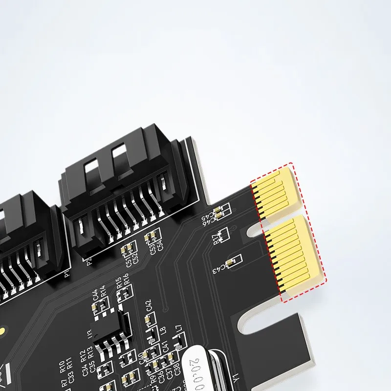 DTECH 6Gbps 36TB PCIE Express to SATA 3.0 2 Port Expansion Controller PCI-e Card