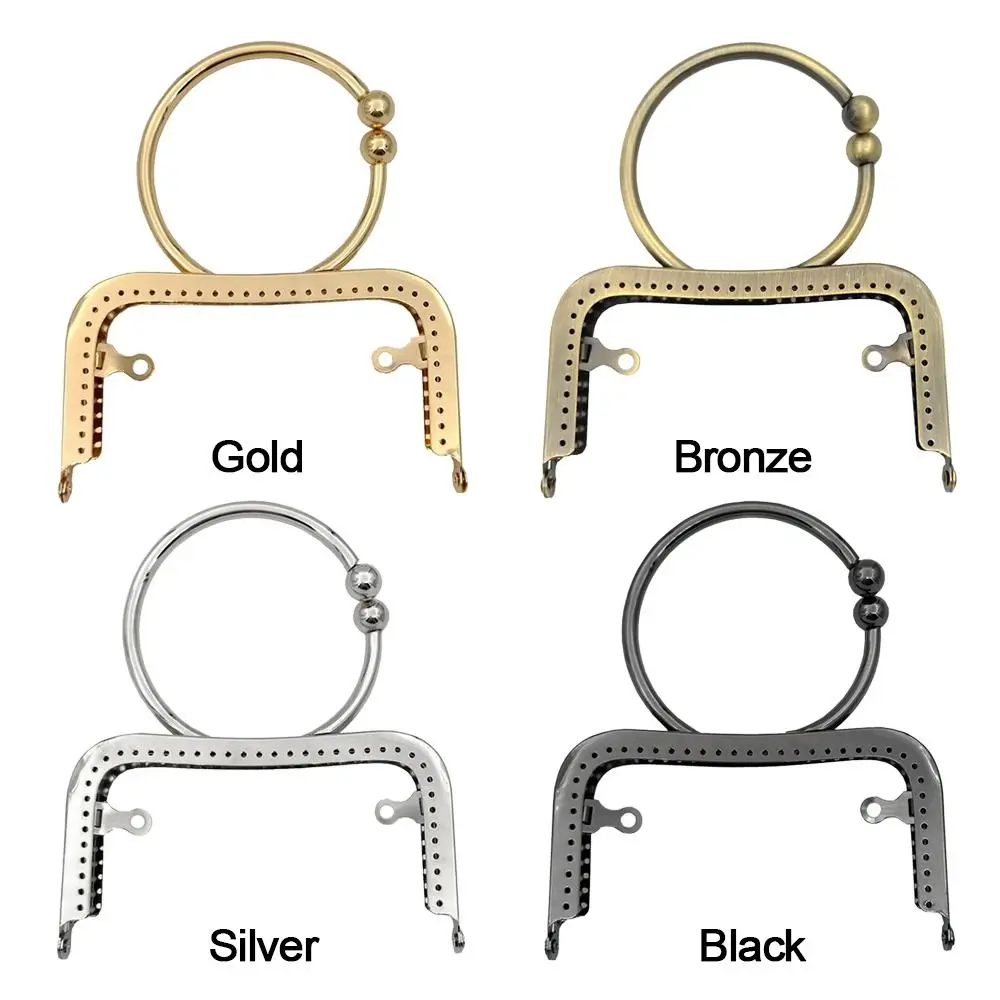 Purse Clasp Frame Bag Kiss Clasp Lock Vintage Metal Purse Frame for DIY Craft Purse Bag Making