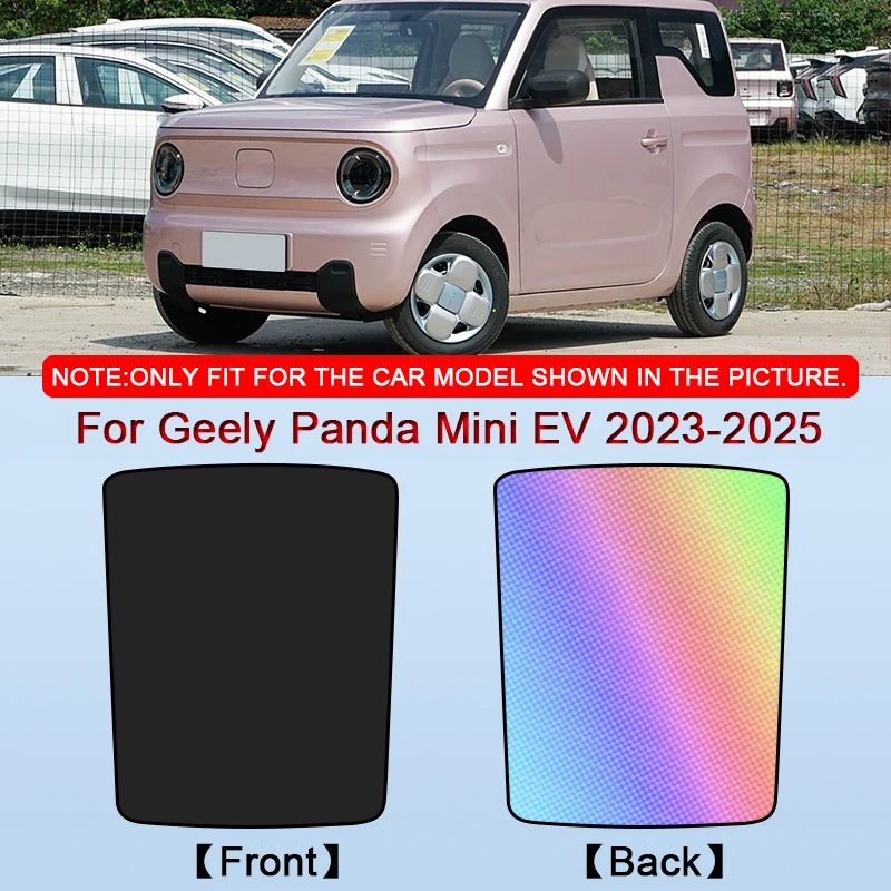 For Geely Panda Mini EV 2023-2025 Colorful Ice Crystal Car Roof Sunshade Car Clip-on Sunroof Skylight Blind Shading Cover