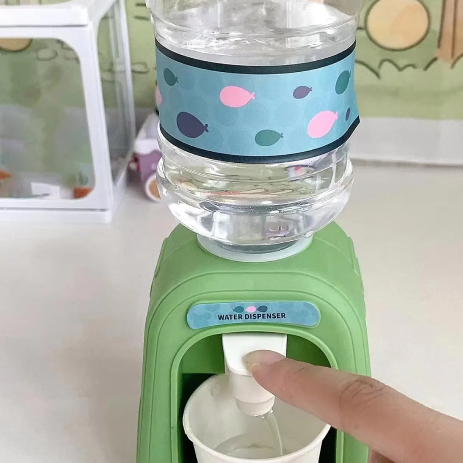 Мини-диспенсер для воды, милый мини-охладитель для воды, имитация диспенсера для воды для сока, молока, питьевой фонтанчик, ролевые игры, стиль игрушки