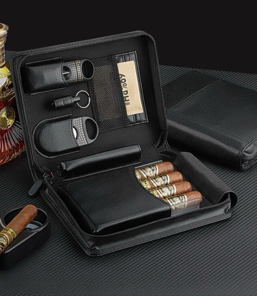 

Cigar Nourishing Case, Portable And Portable Cigar Moisture Retention Case Set Of Four.