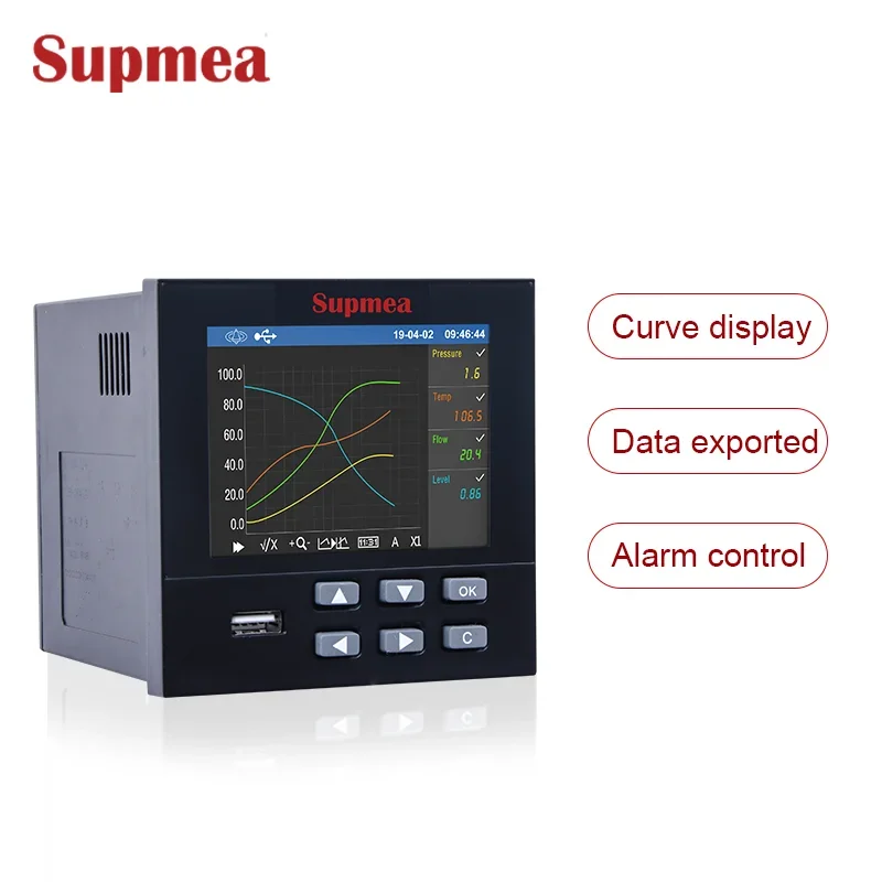 Paperless recorder Temperature Data Logger With 4-channel RS485