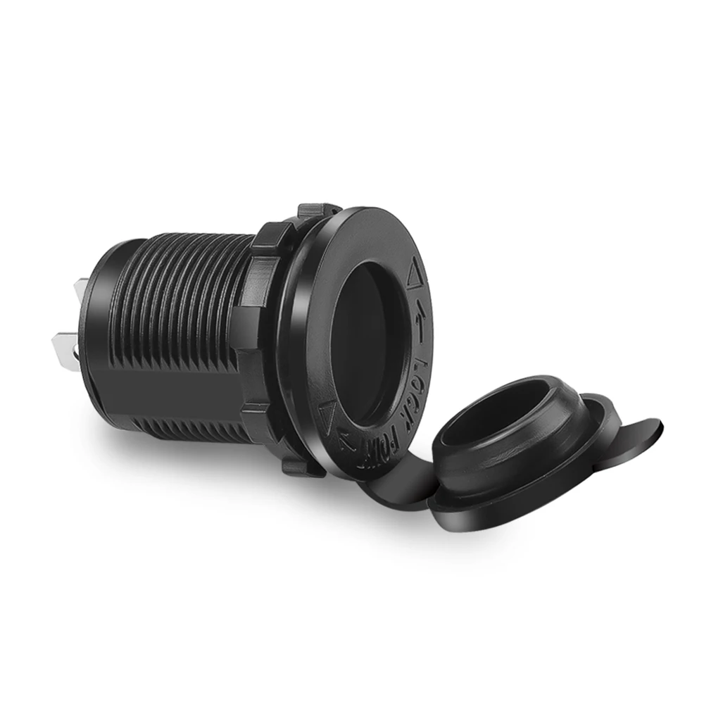 12V Phone Charger Connector Waterproof Car Cigarette Lighter Socket Auto Boat Motorcycle Tractor Power Outlet Socket Receptacle