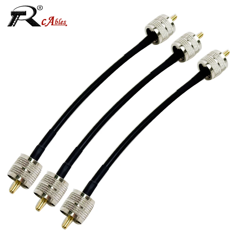 PL259 UHF Male SO239 UHF Female Bulkhead WIFI Antenna RF Coaxial RG58 Cable Extension Cord 50 Ohm SMA Pigtail Jumper 15CM 20CM