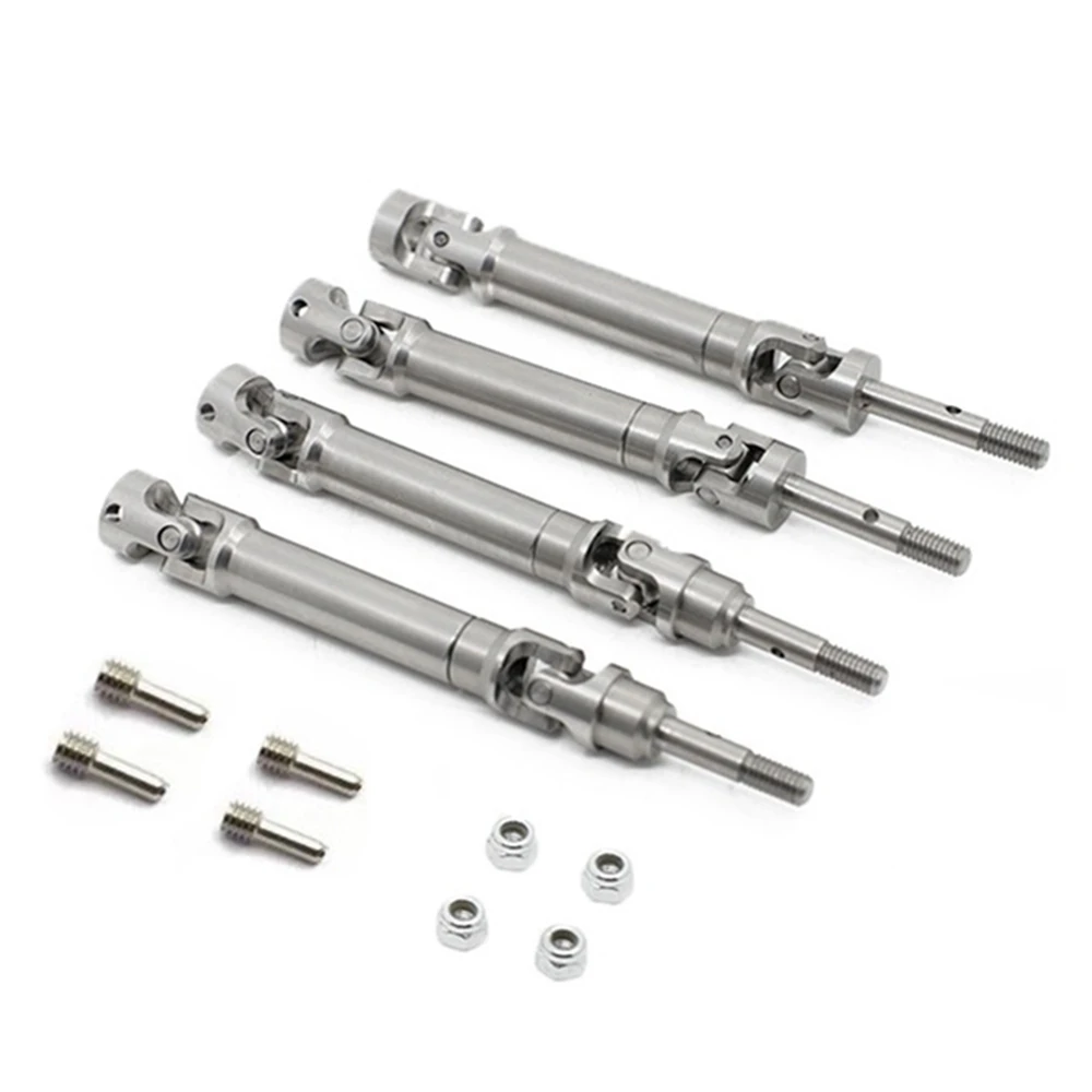 4Pcs Metal Stainless Steel Drive Shaft CVD for 1/10 Traxxas Slash Rustler Stampede VXL 4X4 4WD RC Car Upgrade Parts