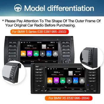 適用於BMW5系列E39 X5 E53 M5的7吋CarPlay視訊播放器GPS車用收音機多媒體車用收音機安卓13自動播放2DIN音頻 10 最佳銷售 寶馬E39 - №4