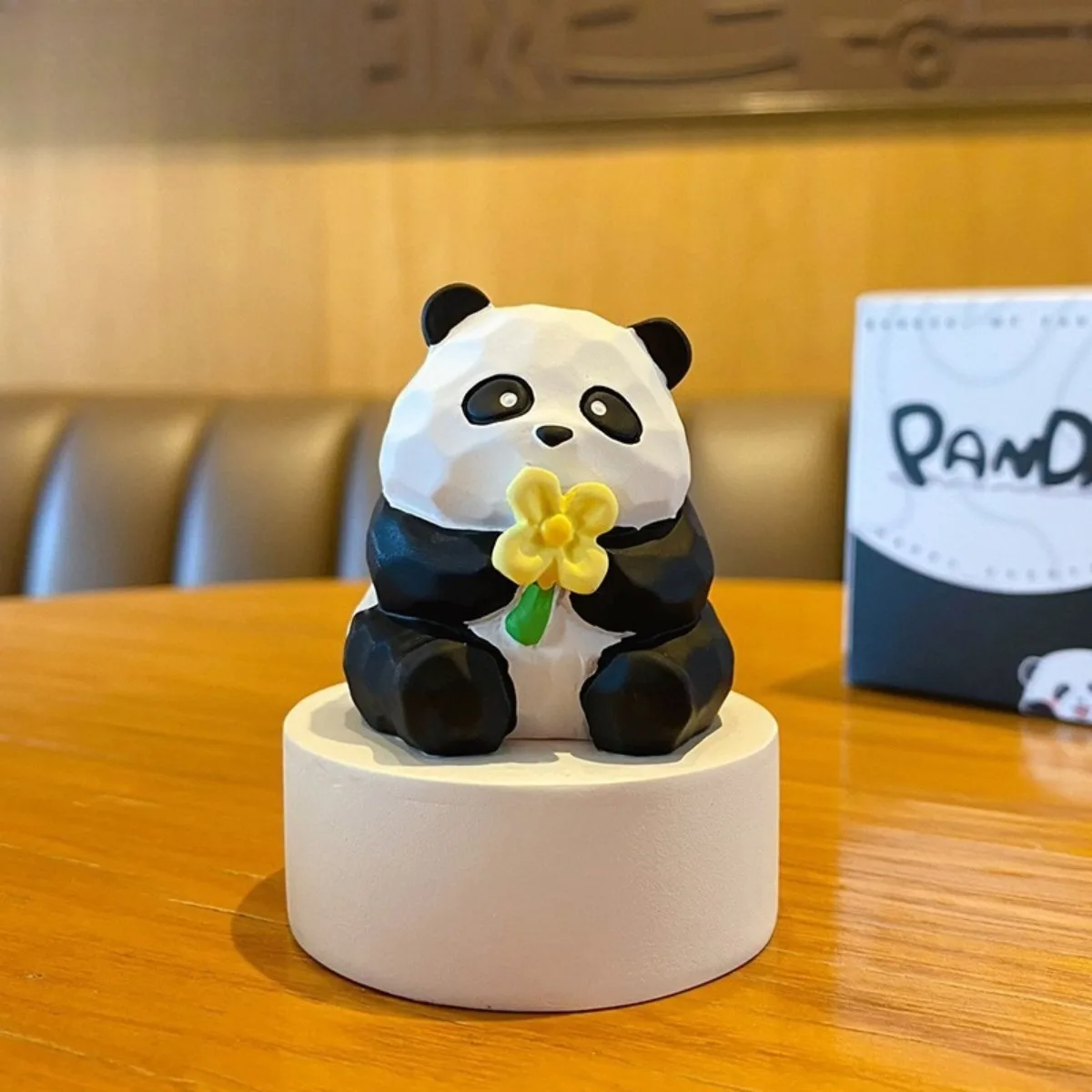 

Original Chinese Style Panda Car Ornament Cute Resin Figurine Desktop Decoration