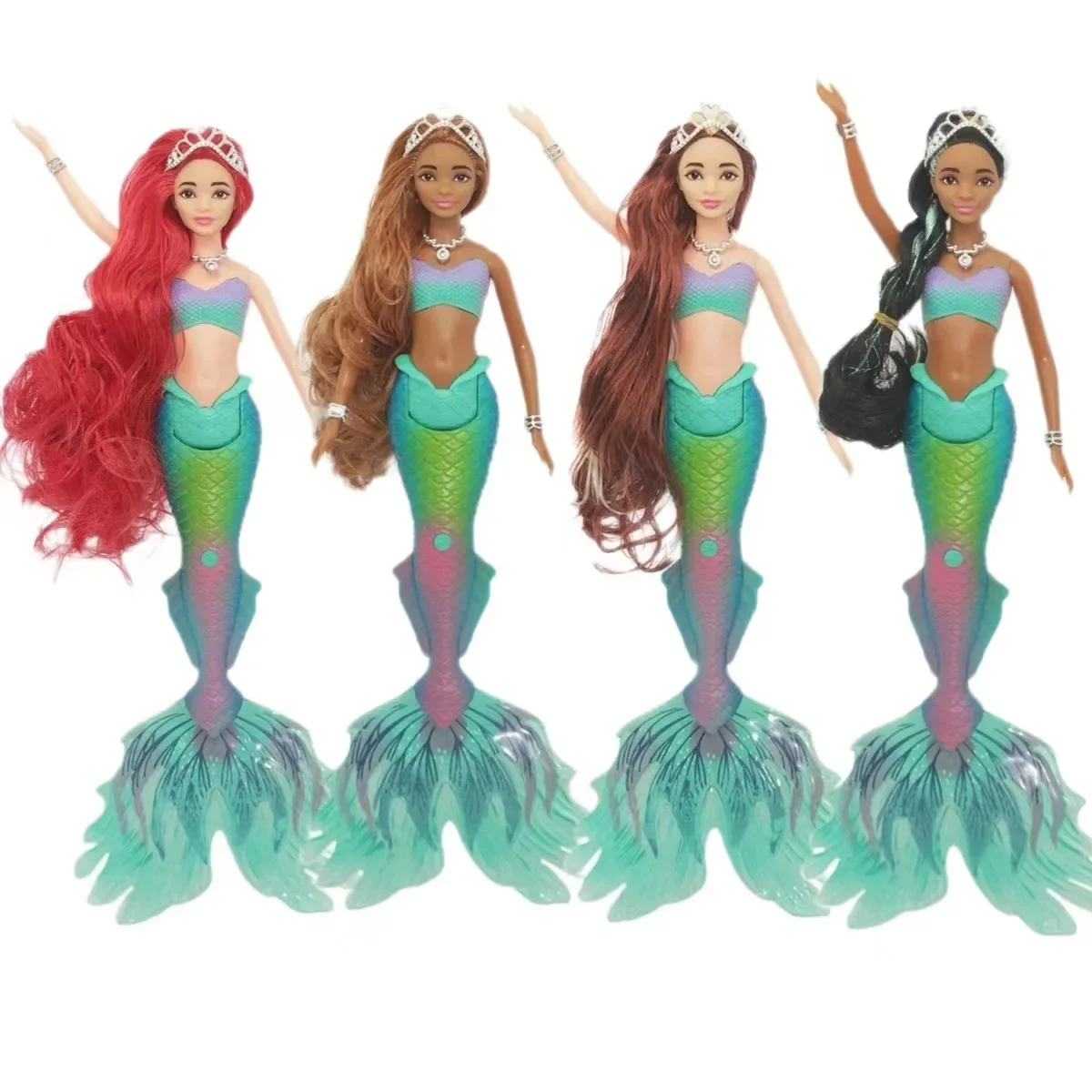 New 35 Cm Light Music Mermaid Princess Doll Barbie Mermaid Princess Doll Children's Birthday Gift