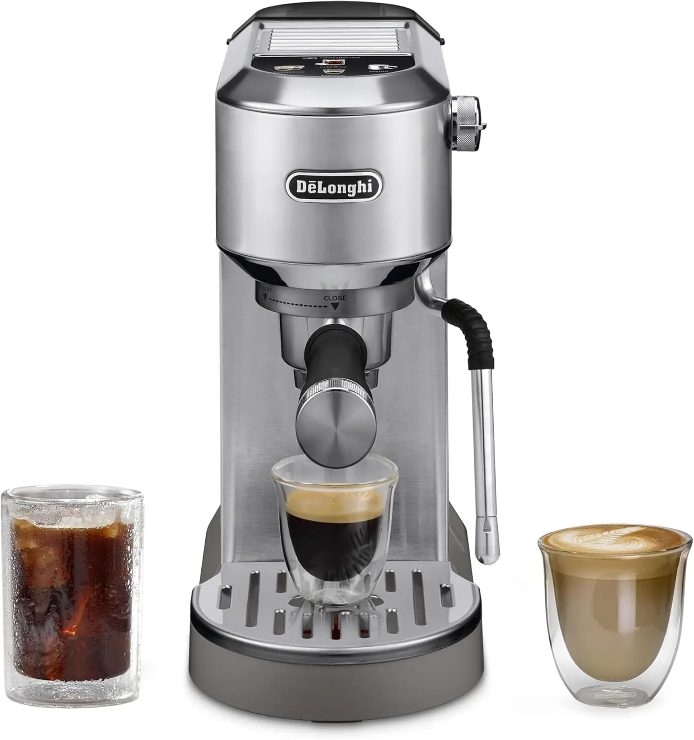 

Dedica Duo Compact Espresso Machine - Cold Brew Coffee Maker with Milk Frother Wand- for Espresso, Hot & Iced Coffee, Cappuccino