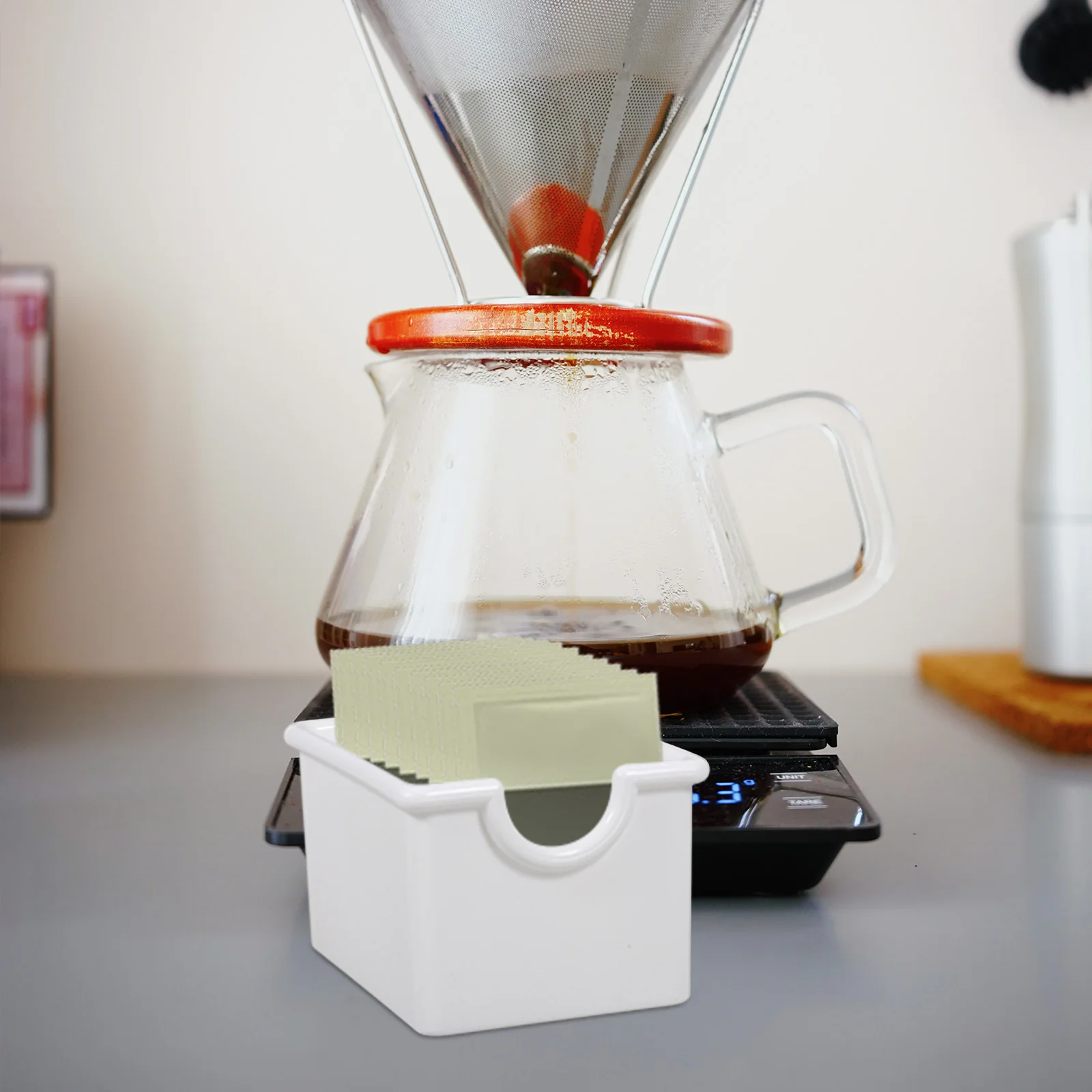 

Sturdy Acrylic Box Sugar Bag Holder Coffee Station Organizer Storage Container Desktop Tea Packet Holder Tea Bag Storage Box For