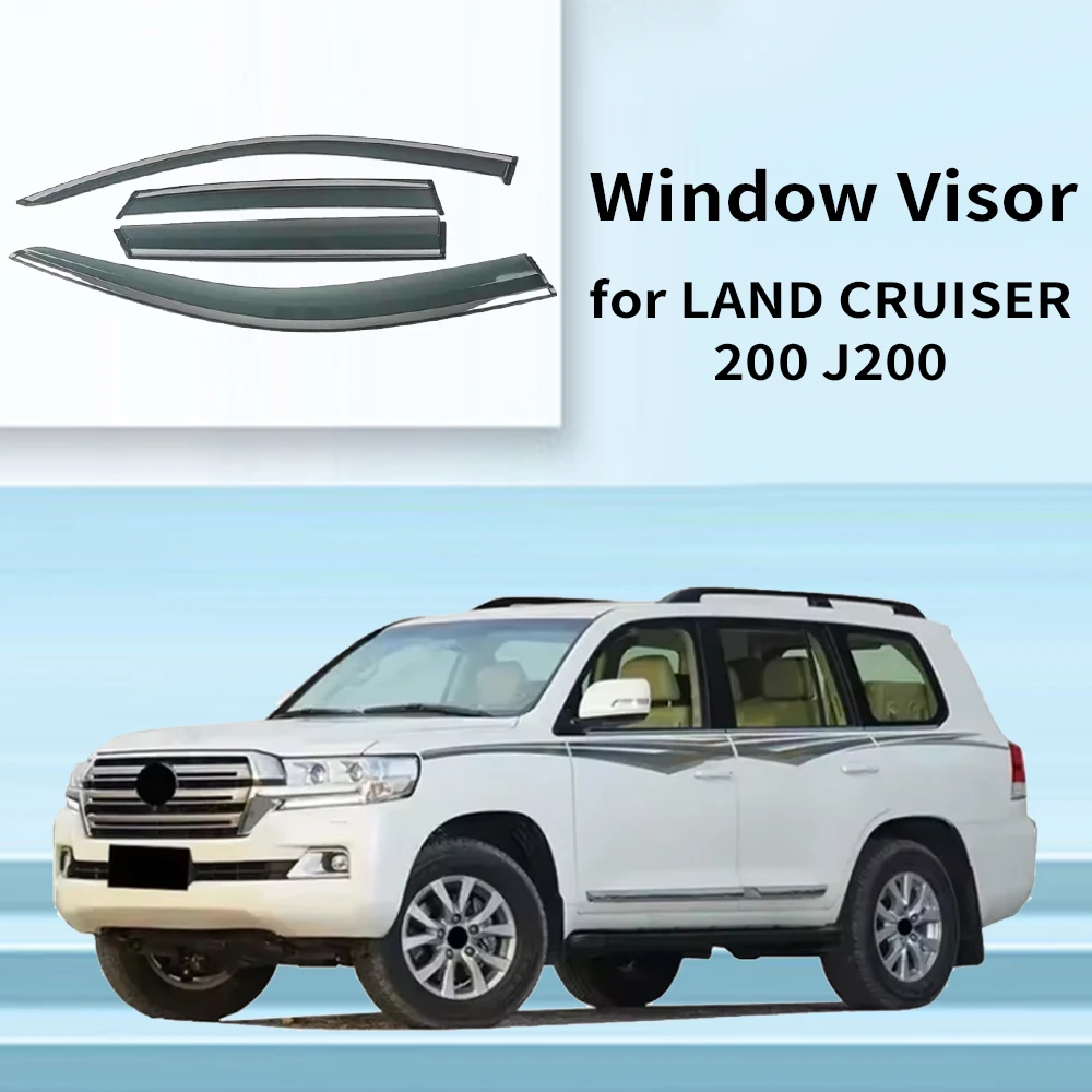

Хромированные полоски, защита от дождя для TOYOTA LAND CRUISER 200 J200 2007-2019, оконный козырек, ветровые дефлекторы, дверной козырек, вентиляционные шторы