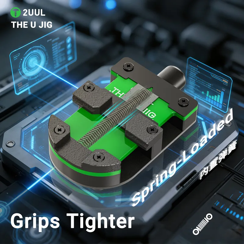 2UUL BH14 U-shaped Glass Clamp for Mobile Phone Repair Motherboard Chip CPU Tin Planting Holder Thermal Insulation Glass Fixture