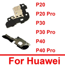 화웨이 P20 P30 P40 Pro USB 충전 플렉스 케이블 보드 프레임 안테나 교체 부품 용 커버 안테나의 USB 충전기 보드