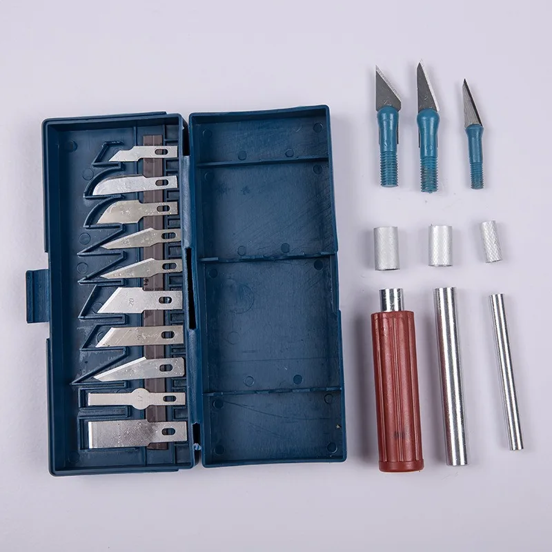 

13 in1 Metal Carving Knife Pen Style Art Seal Cutting Manual Combination Paper Cuttings Non-Slip Gadget DIY Precision Repair Too