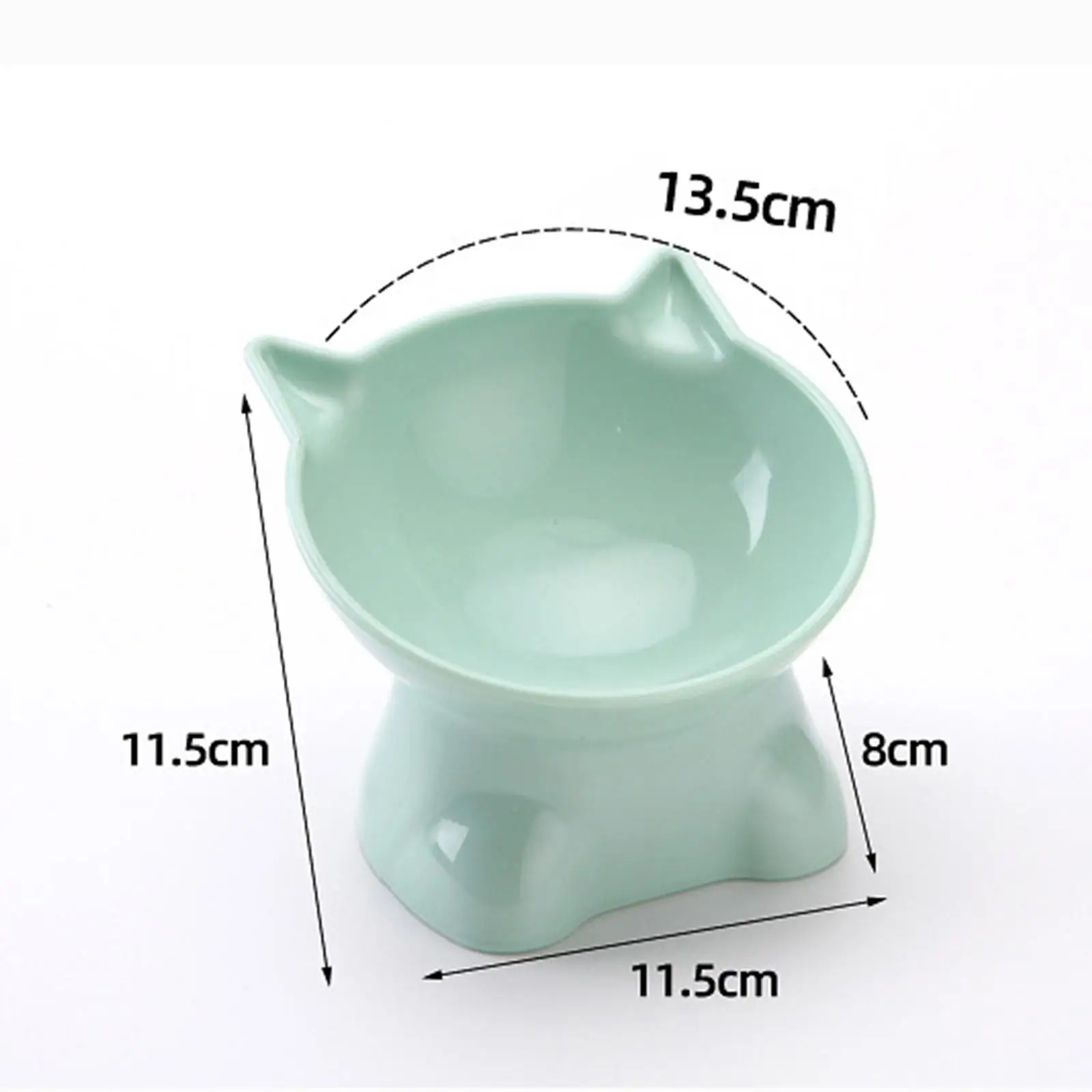 Raised Cat Bowl Portable Anti Slip Pet Feeding Dish Lightweight Stable Protection Cervical Kitten Water Bowl for Indoor Cats